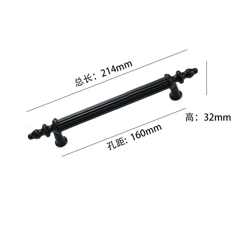 Modern Light Luxury European Wardrobe Cabinet Door Handle Drawer Shoe Cabinet Furniture Hardware Circular Tube Handle