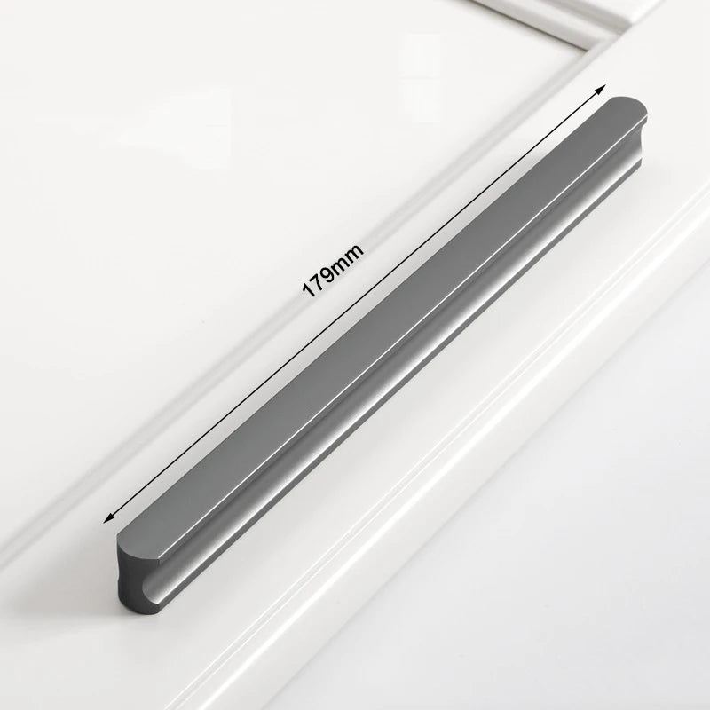 Furniture Drawer Pulls Aluminum Alloy Long Wardrobe Kitchen Cabinet Door Knobs Nordic Shoe Cupboards Cabinet Handles Hardware