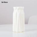 Morandi Plastic Vase Living Room Decoration Ornaments Modern Origami Plastic Vases for Flower Arrangements Home Decoration