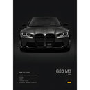 Luxury Black Classic latest sports car F80 M3 M4 M5 Z8 G80 B-BMW Cool Poster Home living room Wall Art Garage Room Decor