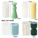 Upgraded Knot Cylindrical Candle Silicone Mold Bow Knot Stripe Cylindrical Candle Mold Vase Shape Candle Acrylic Plastic mold