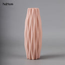 Morandi Plastic Vase Living Room Decoration Ornaments Modern Origami Plastic Vases for Flower Arrangements Home Decoration