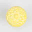 Colorful Floral Ceramic Handle Cabinet Door Solid Wood Furniture Wardrobe Handle Single-hole Drawer Hardware