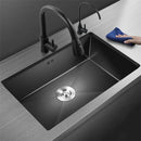 Kitchen Sinks Single Slot Black Kitchen Nano Sink 304 Stainless Steel Sink Under Counter Basin Home Kitchen s Accessories