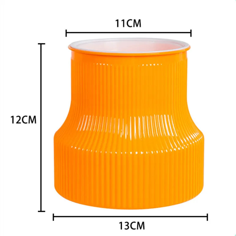 Transparent Plastic Flower Vase Self Watering Plant Pot Double-layer Automatic Lazy Potted Hydroponic Pot Garden Home Dector