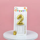 1Pc Festive Party Supplies Birthday Candles Digital Candle Cake Topper Gold Balloon Design Number 0-9 for Baking Dessert