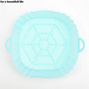 1PC Reusable Silicone Air Fryer Basket Oven Mold Baking Tray Pizza Fried Chicken Basket Round Square Pan Liner Accessories