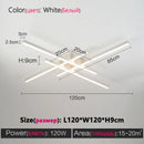 Black chandelier square bedroom lamps living room lamp led ceiling lamp Nordic minimalist creative led ceiling lamp strip lights