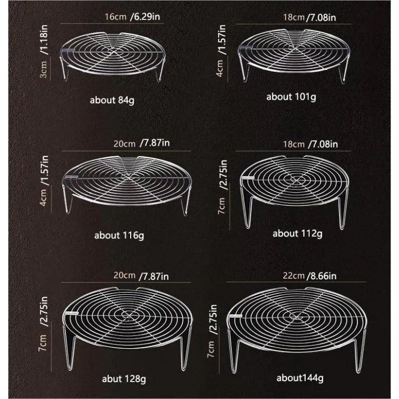 1PC 304 Stainless Steel Steam Rack Inside Rice Cooker Steam Rack Steamed Steamed Bread Rack Household Tall Steaming Tray