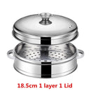 Stainless Steel Pot Drain Basket Kitchen Cooking Bamboo Steamer Cooker  Rice  Food Steaming Grid with Double Ear