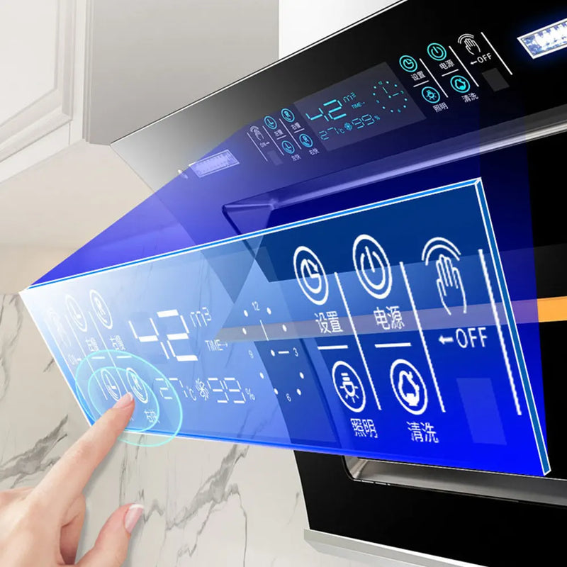 900 Kitchen Exhaust Hood Dual Motor Range Hood Suction Host Household Side Suction Range Hood Automatic Cleaning Exhaust Hood