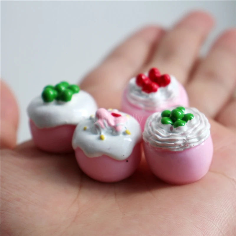 1/6 Scale Assorted Miniature Dollhouse Cake Mini Food for Doll Pretend Play Kitchen Toy Accessories