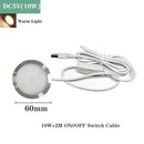 Ultrathin 8mm USB DC5V 3W 10W Dimmable Spotlight Surface Mounted Mini LED Circular Simple Ceiling Light Exhibition Cabinet Lamp