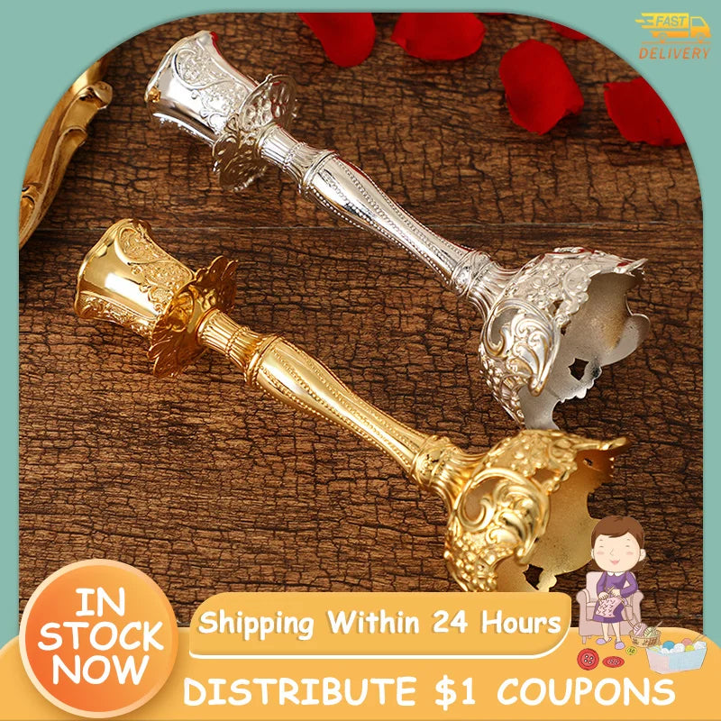 2Pcs Candle Holder Candlesticks For Candles Gold Silver Drop Shipping Europe Metal Candle Stand Wedding Table Home Decoration
