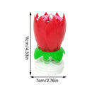 Lotus Candle Creative Rotating Birthday Candle Electric Birthday Cake Music Candles Flower Candle Reusable Decorative Candles