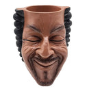 Rapper Snoop Doggs Flower Pot Human Face Vase Man Human Smile Face Planter Pot Pen Pencil Holder Desktop Home Garden Decor