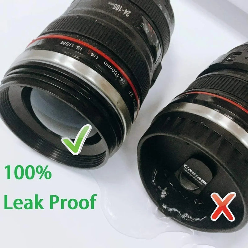 Thermal Mug for Coffee Camera Lens Cup Insulated Tumbler With Lids Stainles Steel Water Bottle Vacuum Flasks Leakproof Drinkware