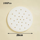 50/100pcs Bamboo Steamer Papers Disposable Non-Stick Steamer Mat Oil Paper Air Fryer Oven Kitchen Pan Pad Airfryer Bakpapier
