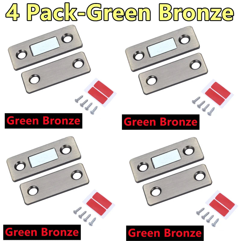 4/2/1Pack Ultra Thin Cabinet Magnetic Catch Adhesive Drawer Magnet Catch Kitchen Closet Door Closing Magnetic Door Catch Closer