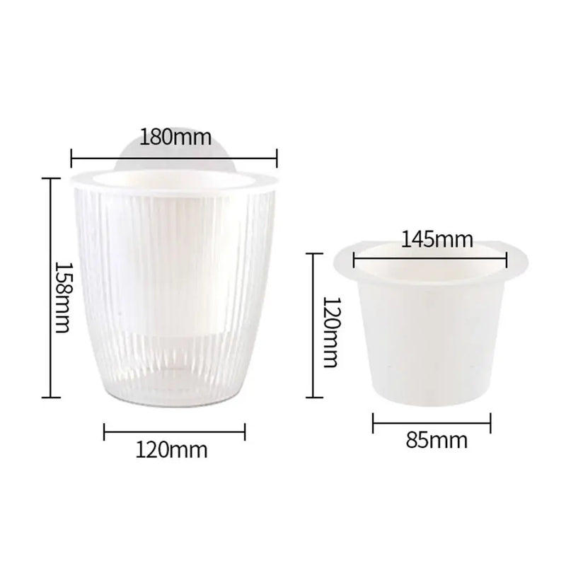 with Drainage Hole Self Watering Flower Pot for Indoor Outdoor Plants Wall Mounted Self Watering Planters