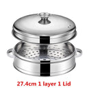 Stainless Steel Pot Drain Basket Kitchen Cooking Bamboo Steamer Cooker  Rice  Food Steaming Grid with Double Ear