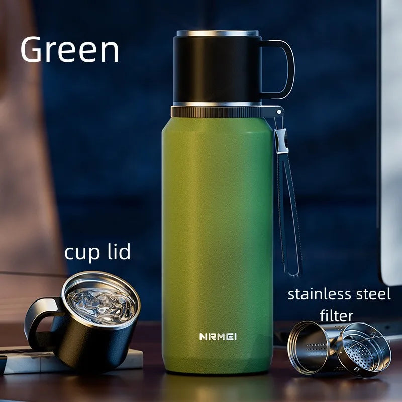 Double Wall Vacuum Flasks Stainless Steel Thermos Bottle for Tea and Coffee Large Capacity Insulated Water Bottle Thermos Cup
