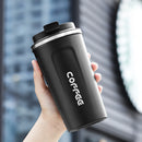 380/510ml Thermo Coffee Cup Mug  Keep Warm Hot Cold For Juice Tea Water Ice Beverage School Insulated Stainless Steel Leakproof