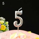 1 2 3 4 5 6 7 8 9 0 Number Birthday Candles Gold Silver Kids Birthday Candles for Cake Party Supplies Decoration Cake Candles