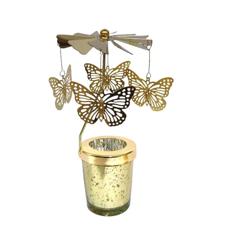 Heat Rotating Candle Holder Louis The Thirteenth Demon Fairy Carousel Butterfly Rabbit Candlelight Dinner Props