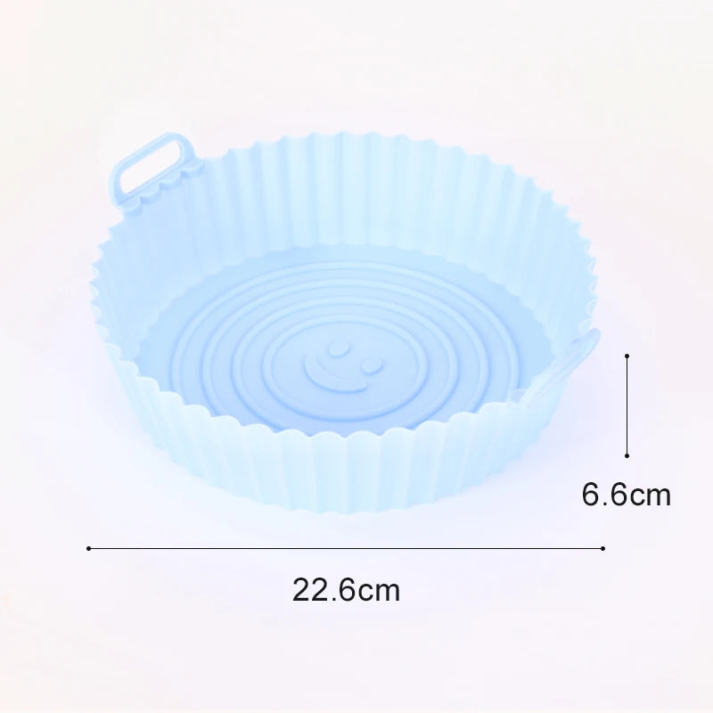 Reusable Airfryer Pan Liner Accessories Silicone Air Fryers Oven Baking Tray Pizza Chicken Airfryer Non-stick Silicone Mould