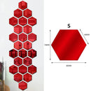 Wholesale Acrylic Hexagon Mirror Wall Stickers Self Adhesive Solid Paster DIY Tile Decals Living Room Art Decoration Ornaments