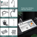 Modern Stainless Steel Kitchen Sinks for Restaurant Thickened Brushed Single-bowl Sink Minimalist Commercial Sinks for Kitchen