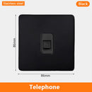 Eu Black Retro Toggle Wall Light Switch belt. Antique Switch socket with USB charging. 220V1gang2way Speed control switch
