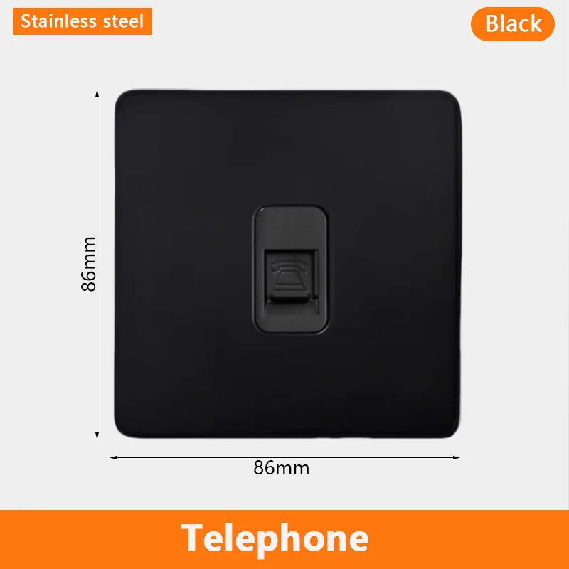 Eu Black Retro Toggle Wall Light Switch belt. Antique Switch socket with USB charging. 220V1gang2way Speed control switch