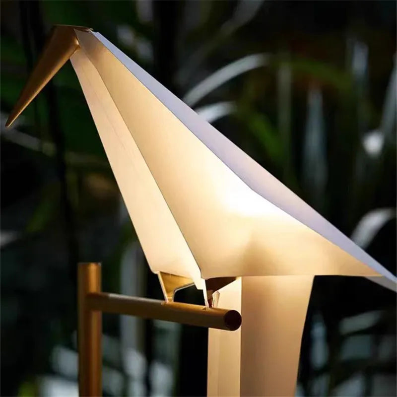 Perch Light Floor Lamp Led Designer gold Origami Bird Standing Lamps for Living Room creative Art Deco safaside corner Lamp