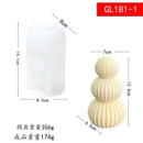 Wave cylindrical candle silicone mold with irregular geometric shape twisted stripes cylindrical candle mold resin gypsum mold