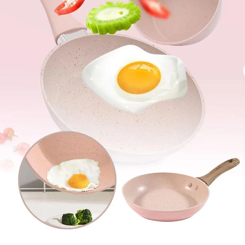 Non-stick Pan Mini Fried Egg Rice Open Flame Universal Stone Cooker Steak Multi-function Pot Wear-resistant Induction S8E6