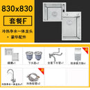 Kitchen Furniture Thickened 304 Stainless Steel Sink Basin Corner Shaped Double Stainless Steel Kitchen Sinks  Accessories Bh