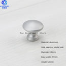 Space Aluminum Single Hole Handle Modern Wardrobe Drawer Round Knob Silver/black/gold Kitchen Cabinet Furniture Small Handle