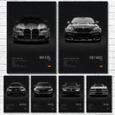 Luxury Black Classic latest sports car F80 M3 M4 M5 Z8 G80 B-BMW Cool Poster Home living room Wall Art Garage Room Decor
