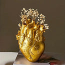 New Simulation Heart Shape Resin Vase 4 Colors Heart-shaped Arrangement Potted Plant Suitable For Home Study Office Ornament