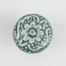 Colorful Floral Ceramic Handle Cabinet Door Solid Wood Furniture Wardrobe Handle Single-hole Drawer Hardware