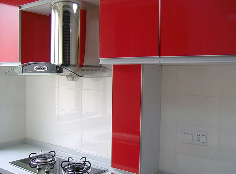 90cm Island Range Hood with Low Noise Vertical Chimney Extractor Home Appliance Kitchen Cooker Hood LED Light Copper Housing