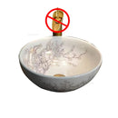 American Art Bathroom Sinks European Ceramic Wash Basin Retro Home Round Single Basin Balcony Toilet Creative Hand Painted Basin