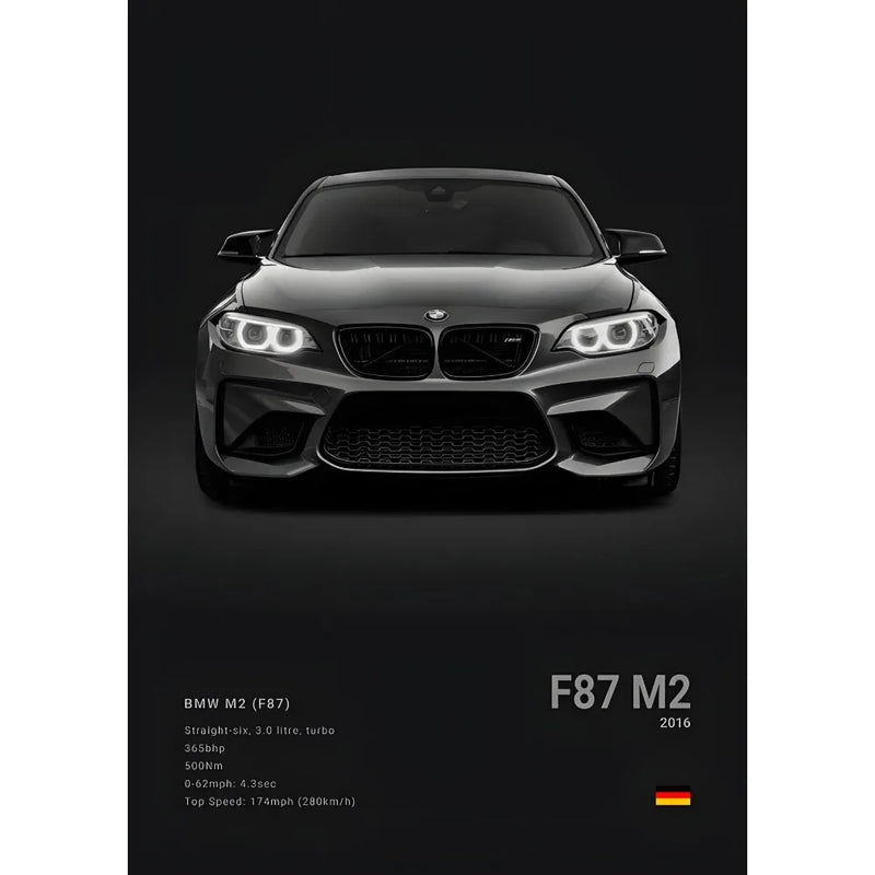 Luxury Black Classic latest sports car F80 M3 M4 M5 Z8 G80 B-BMW Cool Poster Home living room Wall Art Garage Room Decor