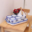 3/5/6pcs 1/12 Dollhouse Miniature Accessories Ceramics Tea Set Model Kitchen Tableware