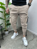 Spring and Autumn men ebay casual multi-pocket slim foot overalls Fashion high street anti-wrinkle outdoor sports trend pants