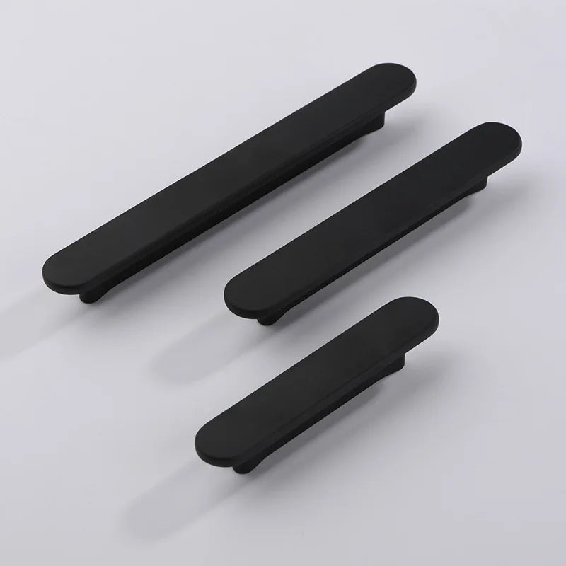 Luxury Black Kitchen Cabinet Handles Gold Door Dressers Wardrobe Closet Drawer Knobs Silver Closet Furniture Decoration Pulls