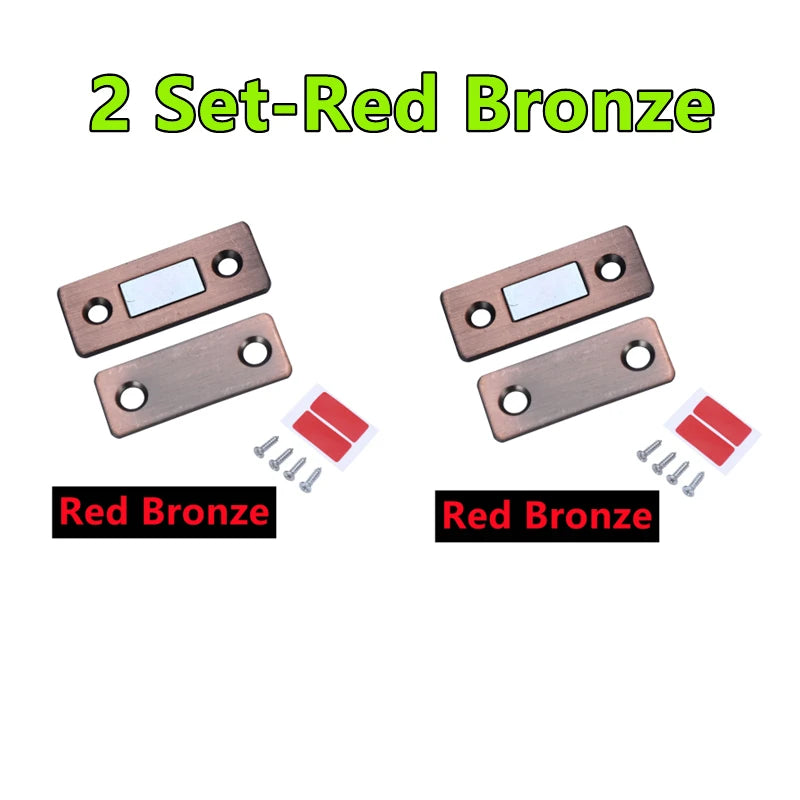 4/2/1Set Strong Magnetic Cabinet Catches Ultra-Thin Door Magnets Stops Invisible Adhesive Drawer Magnet Catch for Kitchen Closer