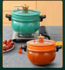 Slow Stewed Soup Pot，Pumpkin，Multifunctional Non Stick Pot for Gas Stove,Micro Pressure Pot, New Home Type Soup Pot, Universal